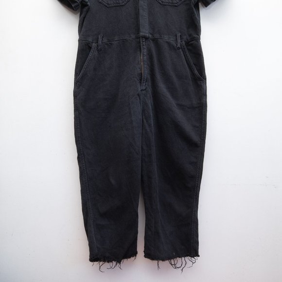 Good American Short Sleeves Loose Short Sleeves Utility Jumpsuit - Picture 4 of 9